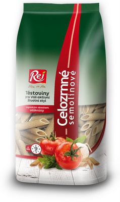 REJ Celozrnné semolinové těstoviny Penne 400 g VÝPREDAJ