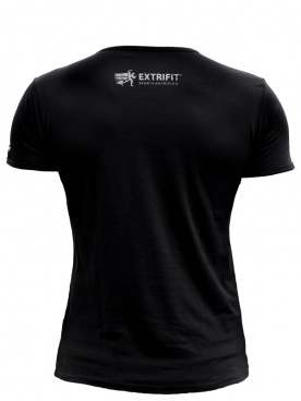 Extrifit Tričko čierne LOGO šedé