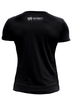 Extrifit Tričko čierne LOGO šedé - XL