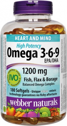 Webber Naturals Omega 3-6-9 Extra Strenght 150 tabliety