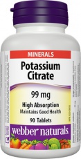 Webber Naturals Potassium Citrate (draslík) 90 tabliet