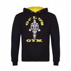 Gold's Gym pánska mikina GGSWT-006 čierna so žltým logom