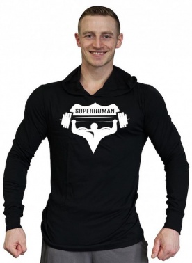 Titánus Tričko s kapucňou Super Human velké logo - S