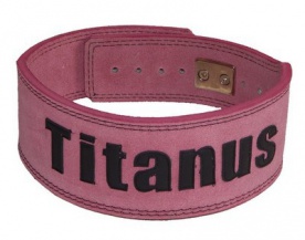 Titánus fitness opasok s pákovou prackou ružový - M