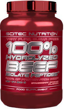 Scitec 100% Hydrolyzed Beef Isolate Peptides 900 g - jahoda VÝPREDAJ