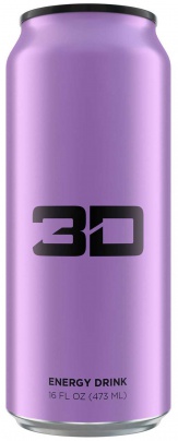 3D Energy drinks 473ml - SILVER