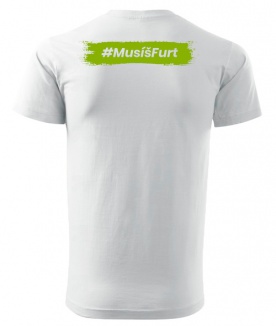 Fitness007 Pánske tričko biele #musíšfurt - M