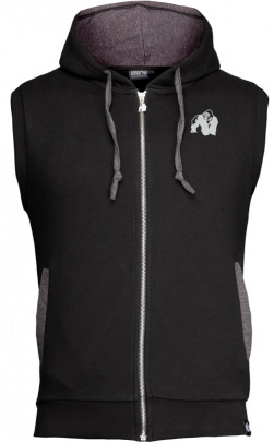 Gorilla Wear Pánska vesta Springfield S/L Zipped Hoodie Black - M