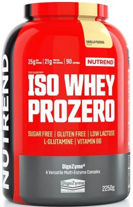 Nutrend Iso Whey Prozero 2250g - vanilkový puding