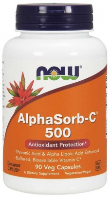 Now Foods Alphasorb-C 500 mg 90 kapsúl