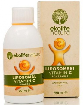 Ekolife Natura Liposomski Vitamin C 500 mg 250 ml - pomaranč PREŠLA DMT