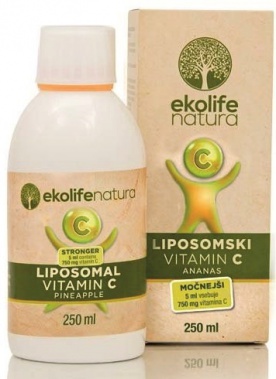 Ekolife Natura Liposomski Vitamin C 750 mg 250 ml - ananás PREŠLA DMT