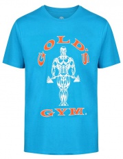 Gold's Gym Pánske tričko GGTS002 tyrkysová/oranžová