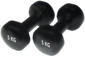 Yate činky neoprenové - čierna 2x5 kg