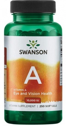Swanson Vitamin A 10000 IU 250 kapsúl VÝPREDAJ 6.2025