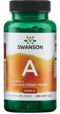 Swanson Vitamin A 10000 IU 250 kapsúl VÝPREDAJ 6.2025