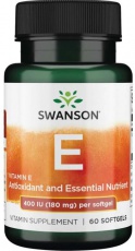 Swanson Vitamin E 400 IU 60 kapsúl