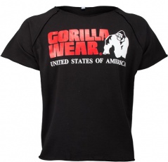 Gorilla Wear Pánske tričko s krátkym rukávom Classic Work Out Top Black