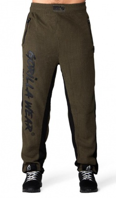 Gorilla Wear Pánske tepláky Augustine Old School Pants Army Green - L/XL