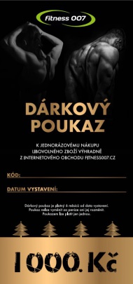 Vianočný darčekový poukaz Fitness007 1000 Kč