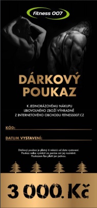 Vianočný darčekový poukaz Fitness007 1000 Kč