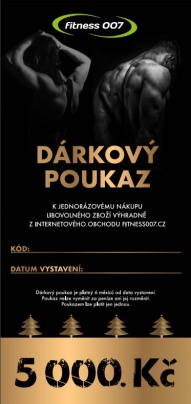 Vianočný darčekový poukaz Fitness007 1000 Kč
