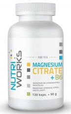 NutriWorks Magnesium Citrate + B6 120 kapsúl