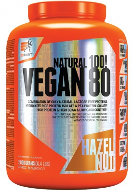 Extrifit Vegan 80 2000 g - lieskový orech