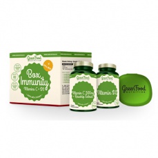 GreenFood Box Immunity Vitamin C a D3 + pillbox 60 + 60 kapsúl
