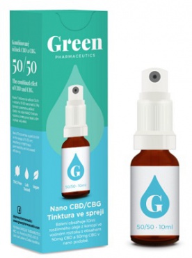 Green Pharmaceutics CBG/CBD Spray Nano 100mg 10ml PREŠLA DMT 8.3.2021