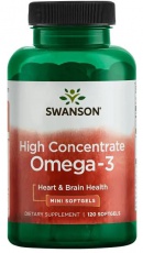 Swanson High Concentrate Omega 3 120 kapsúl