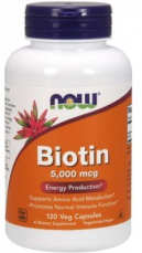 Now Foods Biotin 5000 mcg 60 kapsúl