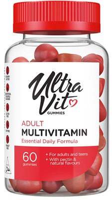 UltraVit Gummies Adult Multivitamín 60 želé cukríkov - Výpredej  (DMT 30.11.2023)