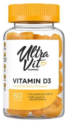 UltraVit Gummies Vitamin D3 60 želé cukríkov - Výpredej  (DMT 30.11.2023)