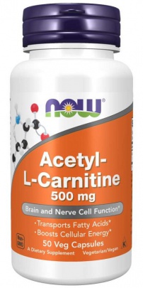 Now Foods Acetyl-L-Carnitine 500mg 50 kapsúl