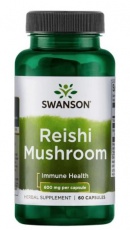 Swanson Reishi Mushroom 600 mg 60 kapsúl