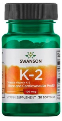 Swanson Vitamín K2 Natural 100 mcq 30 kapsúl