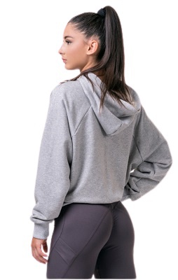 Nebbia Iconic Hero mikina s kapucňou 581 light grey - L