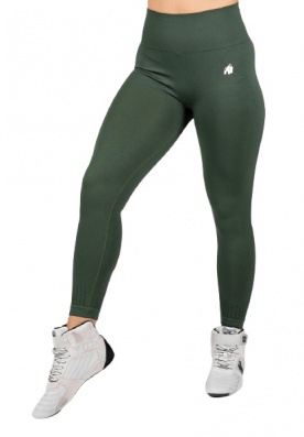 Gorilla Wear Dámské bezšvové legíny Neiro Army Green - XS/S