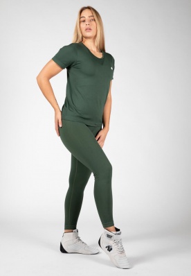Gorilla Wear Dámské bezšvové legíny Neiro Army Green - XS/S