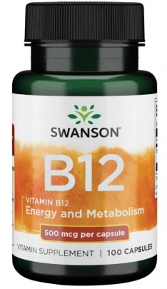 Swanson Vitamin B12 500 mcg 250 kapsúl