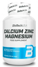 BioTechUSA Calcium Zinc Magnesium (Vápník, Hořčík, Zinek) 100 tabliet
