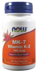 Now Foods Vitamín K2 ako MK-7 100 mcg 60 kapsúl
