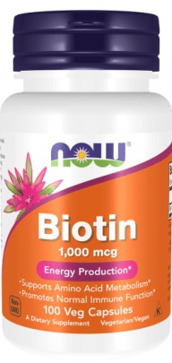 Now Foods Biotin 1000 mcg 100 kapsúl