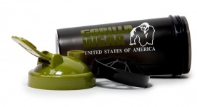 Gorilla Wear Šejkr XXL 1000 ml - Čierna/Army zelená