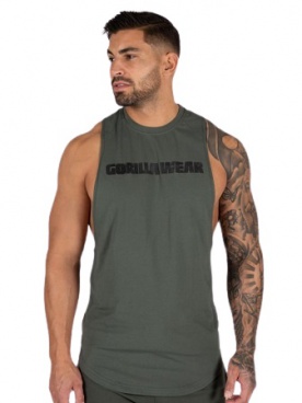 Gorilla Wear Pánske Milo tielko army zelené - 2XL