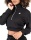 Gorilla Wear Dámska Ocala crop top mikina so zipsom čierna - M