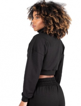 Gorilla Wear Dámska Ocala crop top mikina so zipsom čierna - M