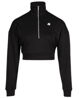Gorilla Wear Dámska Ocala crop top mikina so zipsom čierna - M