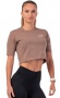 Nebbia Minimalist Logo Nebbia Crop Top 600 hnedý